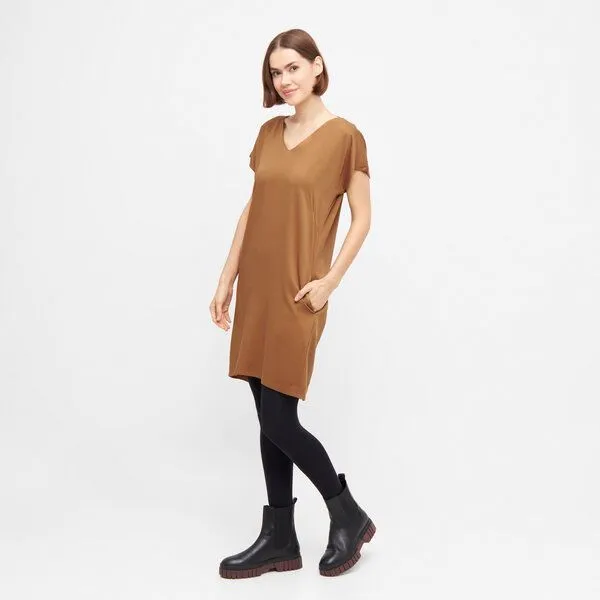 WiDDA berlin WiDDA berlin Kleid CARO aus Viskose in Curry – Produktbild 2 von 4