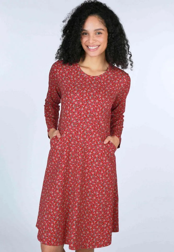 Deerberg Sommerkleid Darbynali confetti, Rot, – Produktbild 1 von 5
