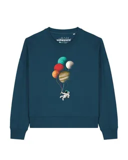 watapparel watapparel Sweatshirt Frauen Balloon Spaceman – Produktbild 1 von 1