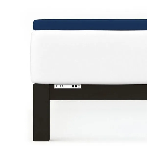 Schlafgut Schlafgut Topper Spannbettlaken Pure - 95% Biobaumwolle, 5% Elasthan - Matratzenhöhe bis 10cm, Blue deep, – Produktbild 1 von 4