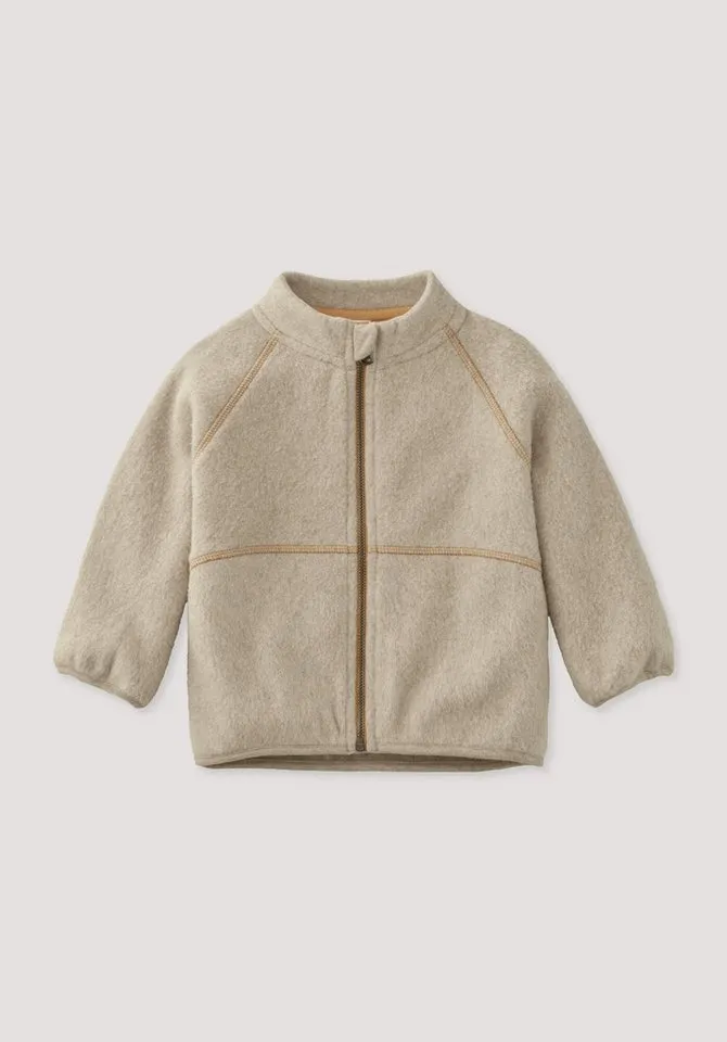 hessnatur hessnatur Fleecejacke aus reiner Bio-Baumwolle (1-St), Goldfarben, – Produktbild 1 von 2