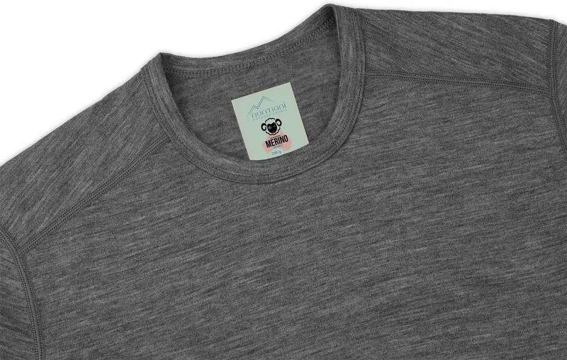 normani Funktionsshirt Kinder Merino Langarm Broome Ski-Thermounterwäsche aus 100 % Bio-Merinowolle für Junge und Mädchen, Blau|grau, – Produktbild 5 von 5