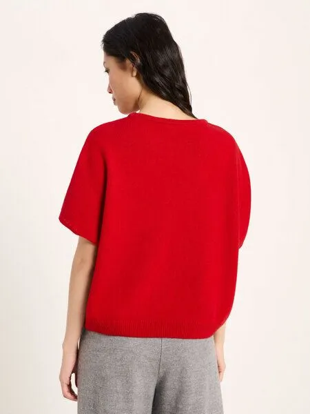 LANIUS LANIUS Pullunder aus Bio-Schurwolle und Bio-Baumwolle, Rot-red, – Produktbild 2 von 4