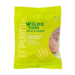 El Puente El Puente Wilde Tiere wild & sauer - Bio-Fruchtgummi 100 g | Fair Trade | Bio-zertifiziert | Glutenfrei – Produktbild 1 von 1