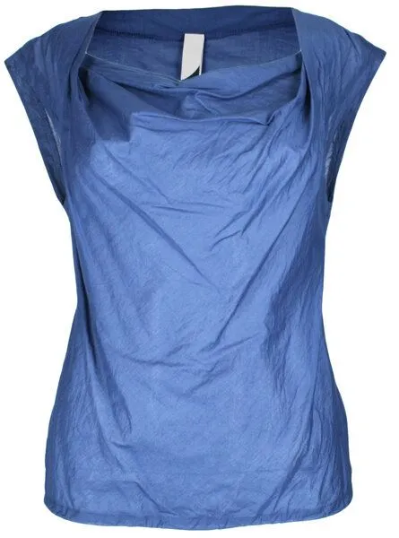 FORMAT FORMAT LIZZ Kurzarmbluse, Blau, – Produktbild 1 von 4