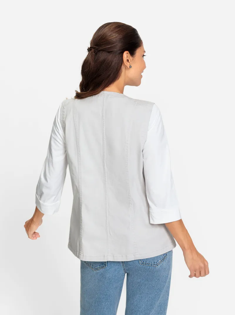 Witt Jeansweste, Hellgrau, – Produktbild 2 von 2