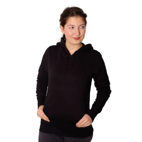 HANDGEDRUCKT HANDGEDRUCKT "Butterfly 01" Frauen-Hoody, Black, – Produktbild 2 von 3