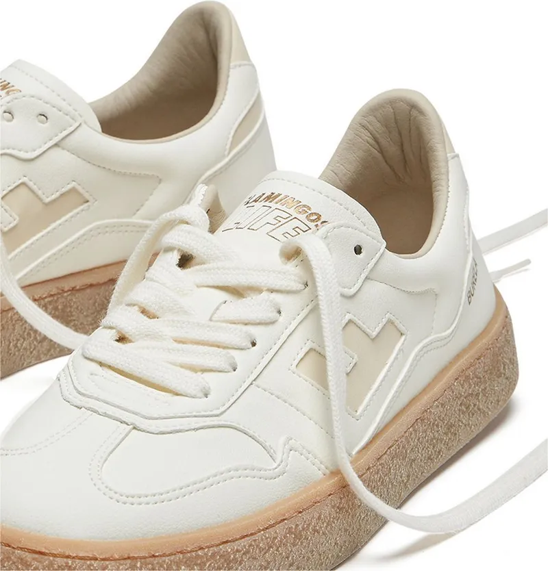 Flamingos Life Flamingos Life BURELA BOLD Sneaker veganer Sneaker, Obermaterial aus 70% Maisresten, Weiß, – Produktbild 4 von 4