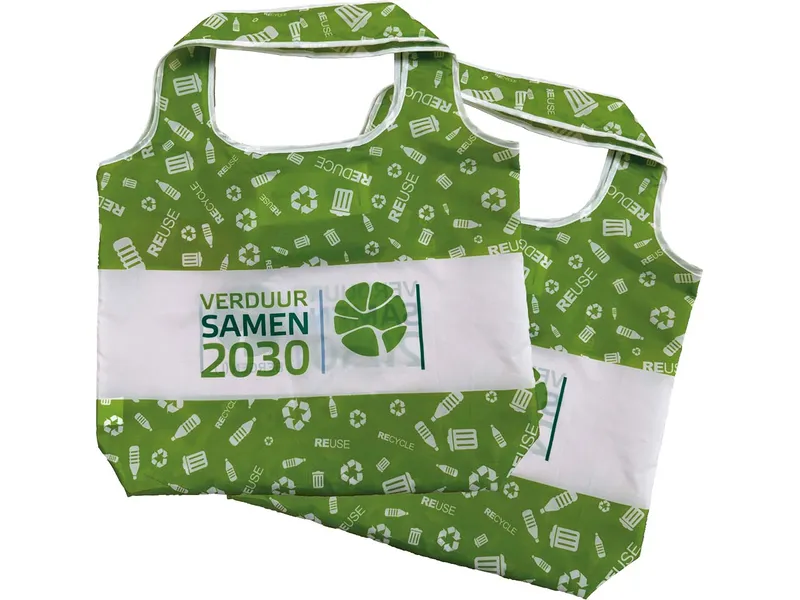 Tragetasche "Bottlebag" aus recyceltem PET inkl. vollflächigem Druck – Produktbild 1 von 1