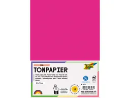 folia folia Tonpapier, 130 g/m², 50 x 70 cm, 10 Bogen, pink – Produktbild 1 von 1