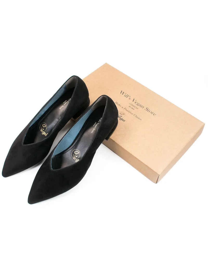 Will's Vegan Store Will's Vegan Store Damen vegan Ballerinas Point Schwarz, Schwarz, – Produktbild 2 von 2