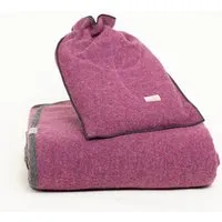 nahtur design nahtur-design Lodendecke + Ökowärmflasche im Set, Beere/schwarz (lila), – Produktbild 1 von 1
