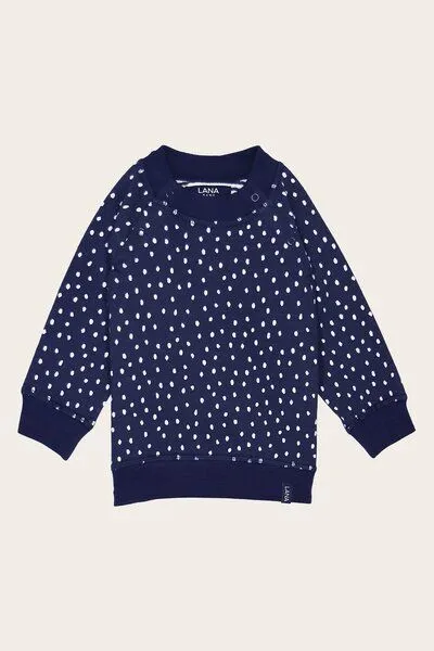 LANA Organic LANA Organic Wendepullover, Modell Momo, Marine - ecru, – Produktbild 1 von 2