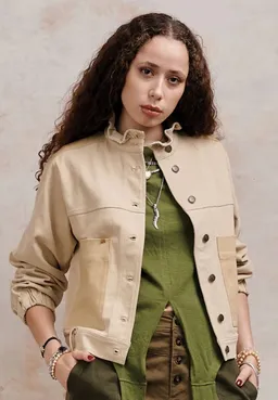 KOMODO KOMODO Damen vegan Jacke Ruffle Dark Sand – Produktbild 1 von 1