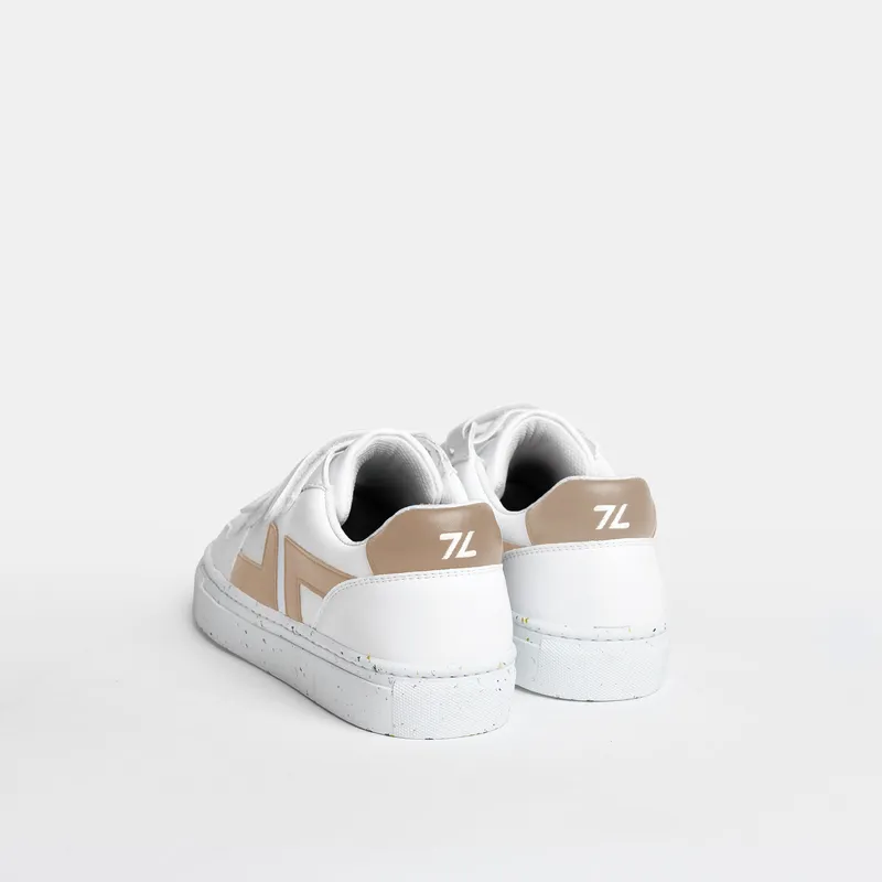 Zèta Zèta Herren vegan Alpha Velcro Sneaker Beige, Weiß, – Produktbild 2 von 2