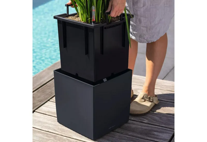 Lechuza® Lechuza® Blumentopf CUBE Color 40, Weiß, – Produktbild 3 von 5