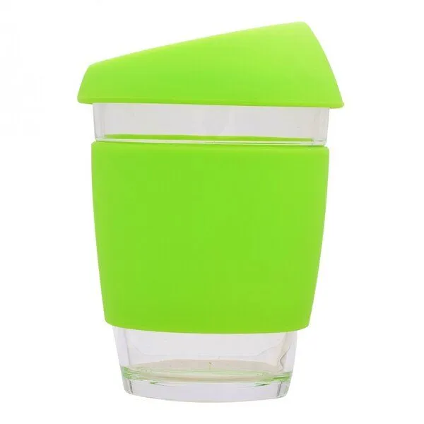 Dora's Dora's Glasbecher (340ml) – Borosilikatglas – Hitzebeständig, Grün, – Produktbild 1 von 2