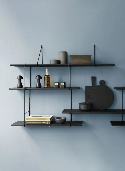 Hausen Hausen Wandregal Link shelf set 1 black / black, Black, – Produktbild 2 von 3