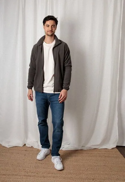 TORLAND TORLAND Herren Basic Fleecejacke ZEDAN, Grau (charcoal grey), – Produktbild 4 von 4