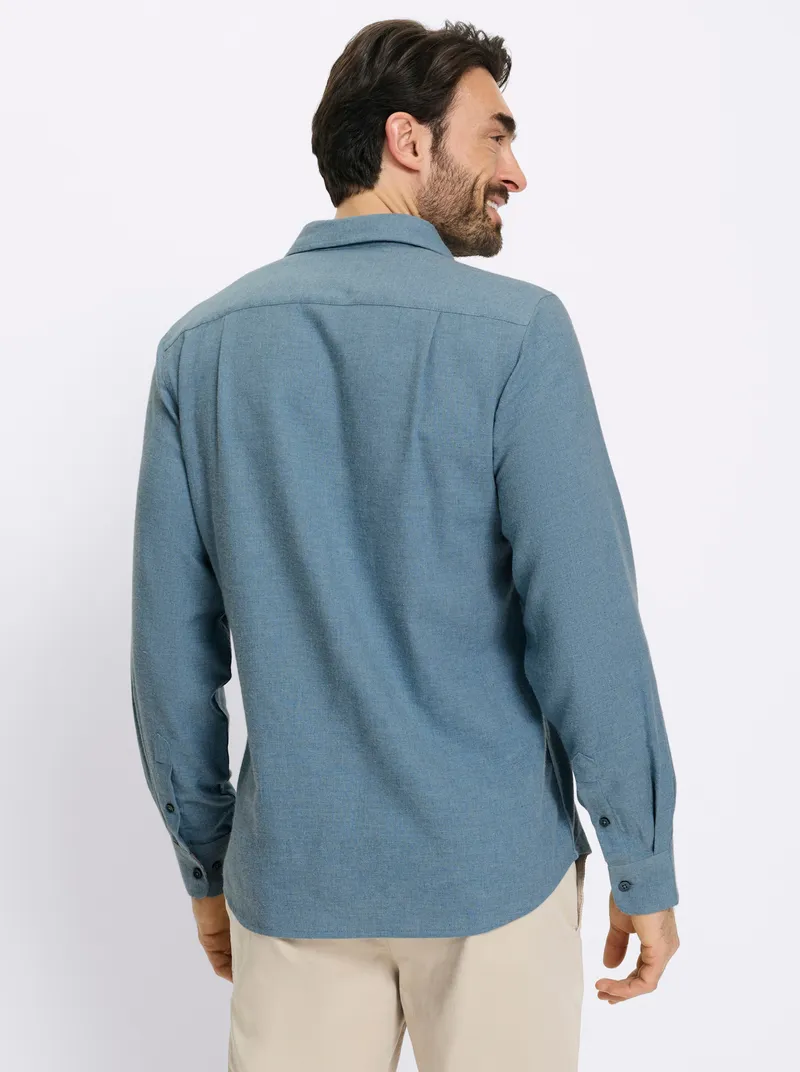 Catamaran Langarmhemd jeansblau-meliert, Jeansblau-meliert, – Produktbild 2 von 2