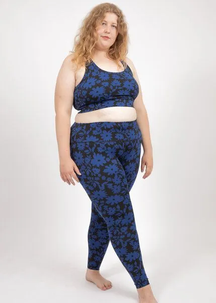 boochen boochen Surf & Yoga Highwaist Leggings mit Moonflower Print, Dark moonflower (schwarz), – Produktbild 4 von 4