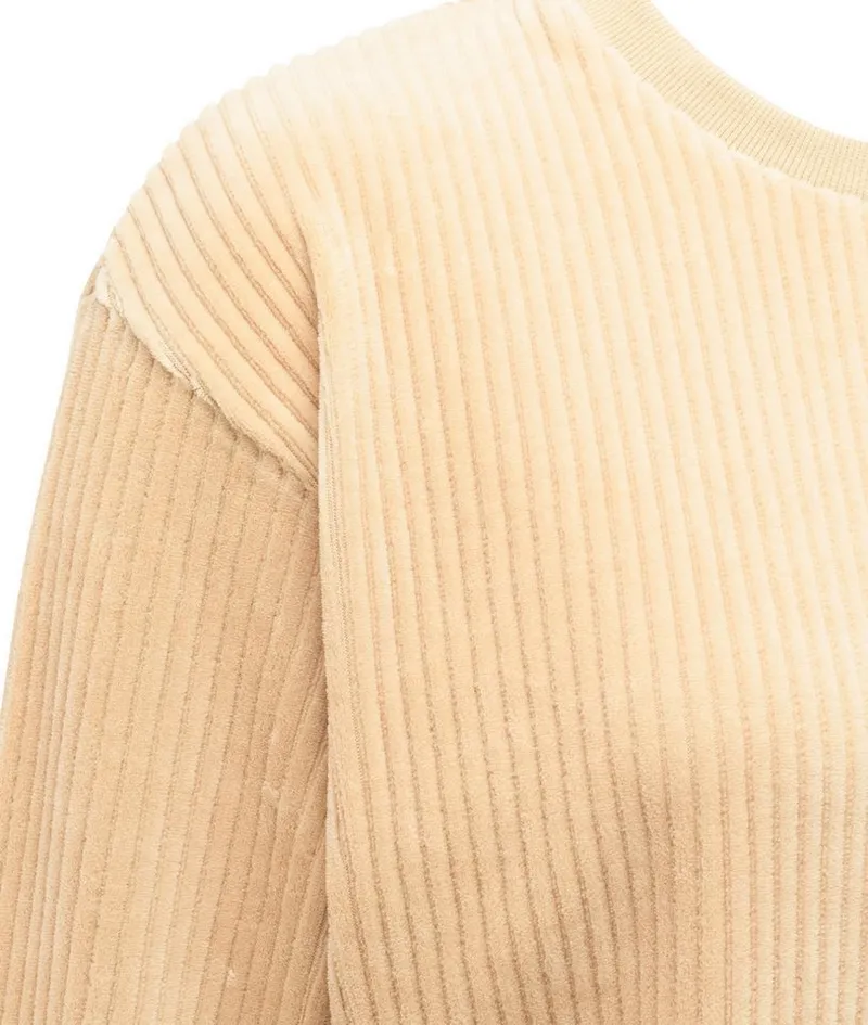 ragwear ragwear Sweatshirt Dellani Cordy Langarm Oberteil in Kord-Optik, Braun, – Produktbild 4 von 4