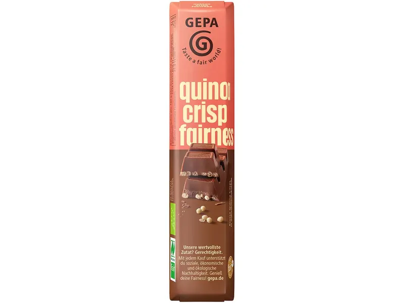 gepa GEPA Bio-Schokoladenriegel "Quinoa Crisp" Fairness, 45 g – Produktbild 1 von 1
