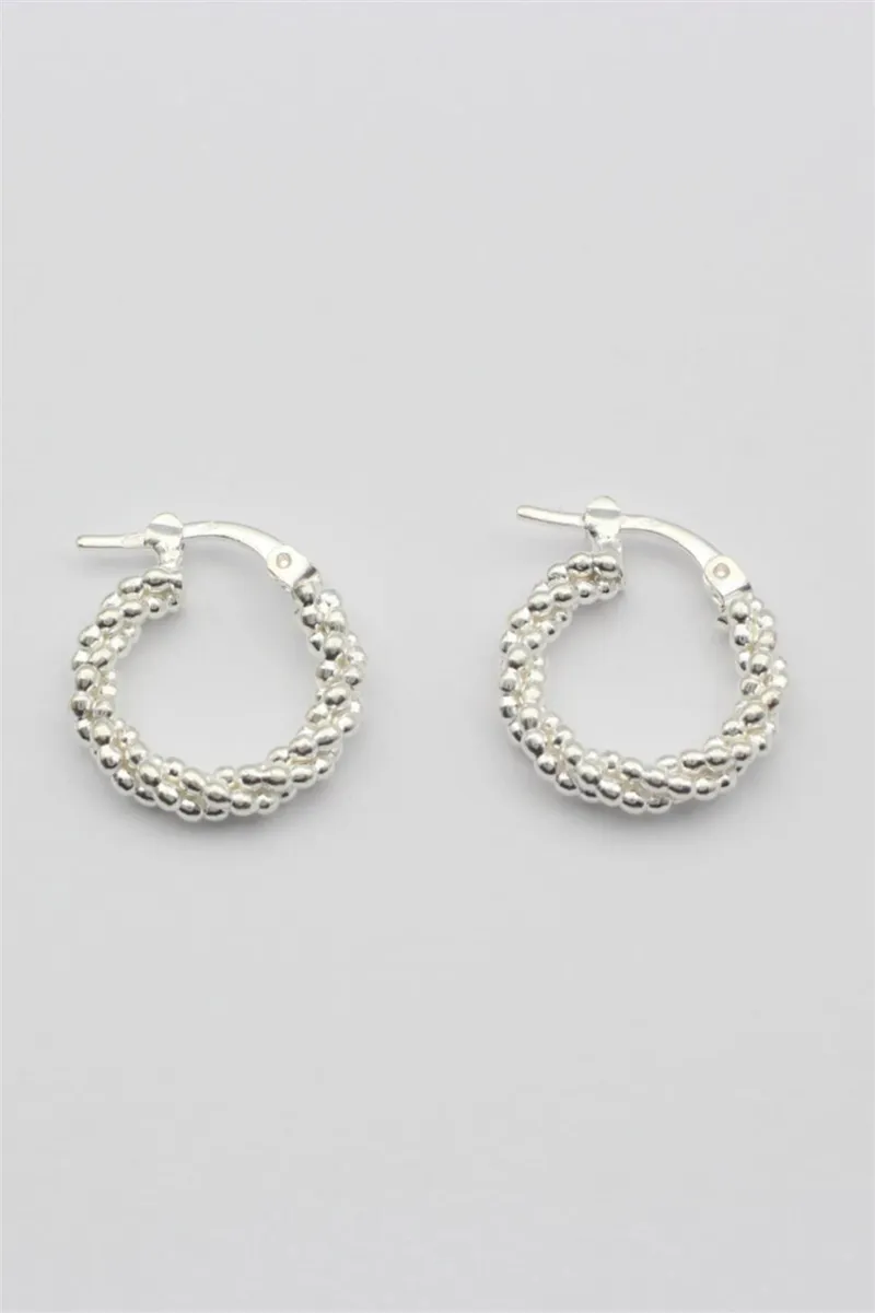 Jewelberry Jewelberry Kreolen Modell: Twisted Dots, Silber, – Produktbild 1 von 1