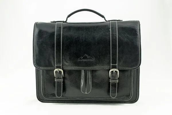 Alpenleder Alpenleder Messenger Bag OHIO, Ebenholz, – Produktbild 3 von 4