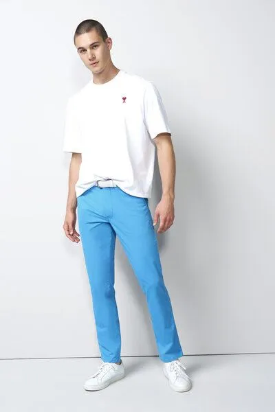 M 5 BY MEYER M 5 BY MEYER Baumwoll-Tencel Chino, Blau (hellblau), – Produktbild 1 von 5