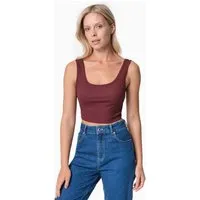 ORGANICATION ORGANICATION IRISS | Ripp-Crop-Top aus TENCEL Modal und Bio-Baumwolle, Bordeaux, – Produktbild 1 von 1
