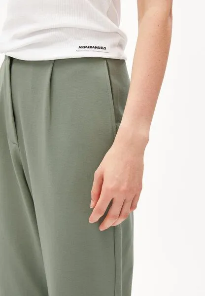ARMEDANGELS ARMEDANGELS LINAA LOU - Damen Jerseyhose aus Bio-Baumwoll Mix, Grey green, – Produktbild 3 von 4