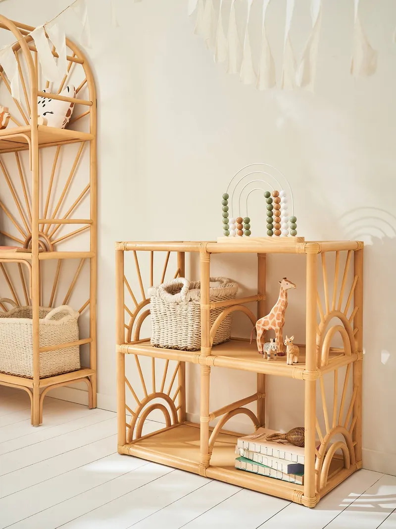 Vertbaudet Regal SONNENSCHEIN aus Rattan, Braun, – Produktbild 1 von 4