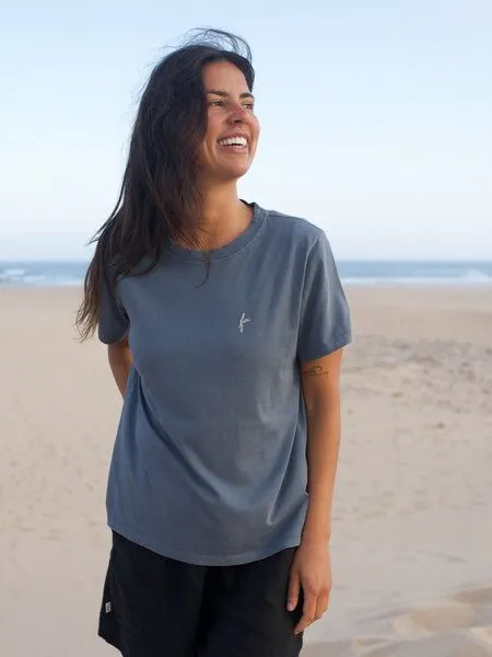 FUXBAU FUXBAU Frauen fux T-Shirt - seegrün, seeblau & rot, Seeblau, – Produktbild 1 von 4