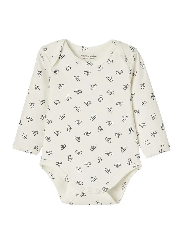 Vertbaudet Vertbaudet Body Baby Langarm-Bodys 5er-Pack, Schlupfform, Gelb, – Produktbild 4 von 4