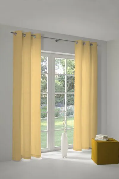 Nature by Adam Nature by Adam Vorhang aus 100% Bio-Baumwolle - Made in Germany - Uni Collection light, Dunkelgelb, – Produktbild 6 von 7