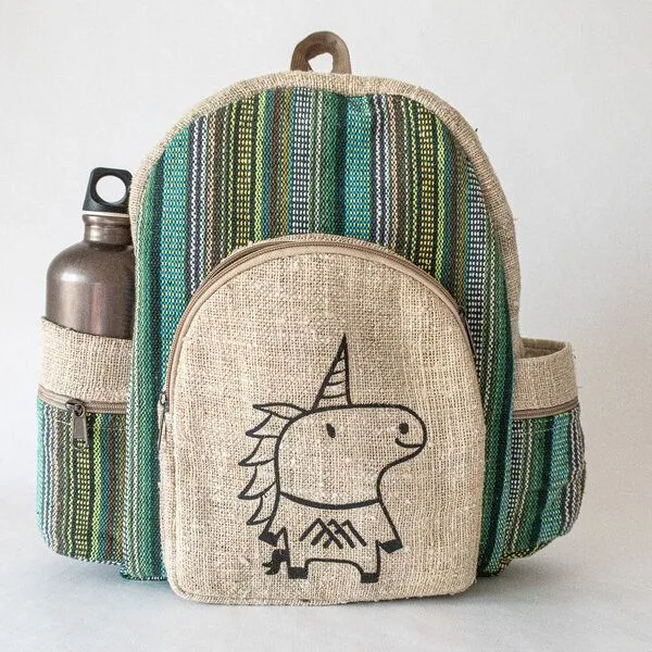 Himal Hemp HH Rucksack UNICORN aus Hanf von Himal Hemp (Backpack Medium), Zigzag schwarz-weiß, – Produktbild 2 von 4