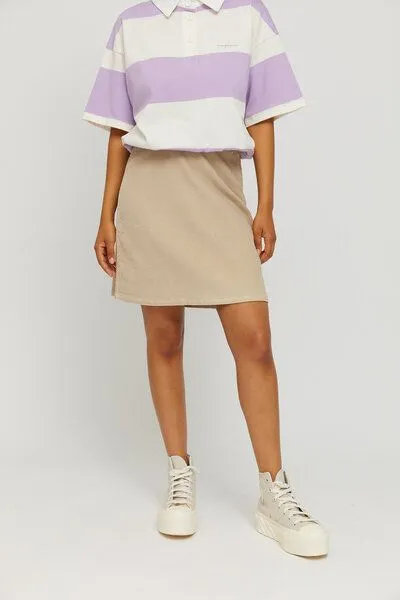 Mazine Mazine Kurzer Rock - Noda Skirt - aus Bio-Baumwolle, Natur (greige), – Produktbild 1 von 4
