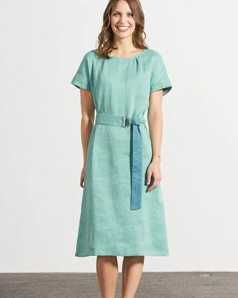 HempAge HempAge Zeitloses Midikleid Hanf/Biobaumwolle, Sage (grün), – Produktbild 2 von 4