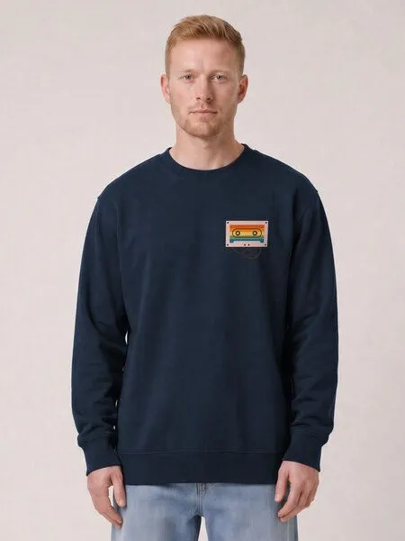 watapparel watapparel Sweatshirt Unisex Rainbow Cassette, French navy, – Produktbild 2 von 2