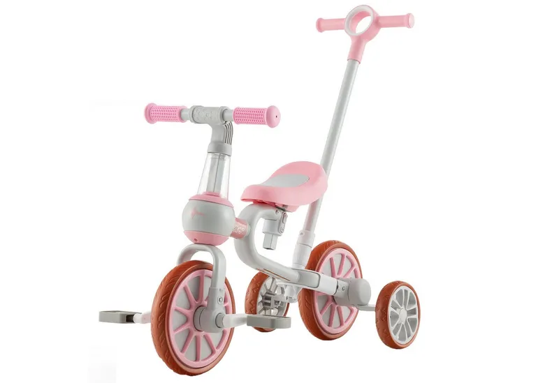 COSTWAY Costway 4 in 1 Kinder Dreirad & Laufrad & Balance Bike & Schiebeauto mit verstellbarem Schiebegriff – Produktbild 2 von 6