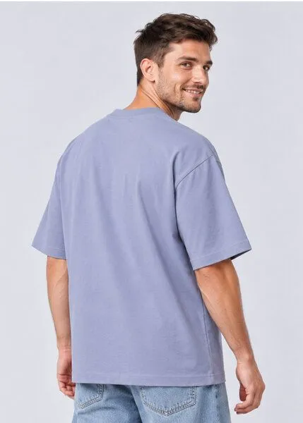 COREBASE COREBASE Oversized TShirt - Heavyweight - 300 g/m², Blue granite (blau), – Produktbild 7 von 8