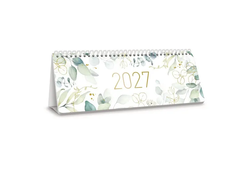Häfft Häfft Tischkalender 2027 mit Aufsteller, Blattgold – Produktbild 1 von 3