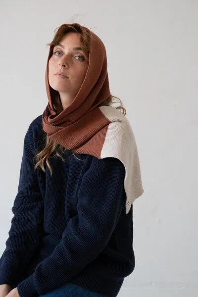 TIRALAHILACHA TIRALAHILACHA Tayo chunky wool scarf, Rot, – Produktbild 2 von 4
