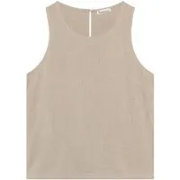 KnowledgeCotton Apparel KnowledgeCotton Apparel Blusentop aus Ecovero und Bio-Leinen, Beige-light-feather-gray, – Produktbild 1 von 1