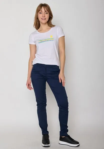 GreenBomb GREENBOMB Print T-Shirt Bike Art Road Loves, White, – Produktbild 4 von 4