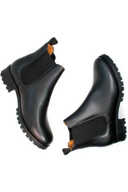 Will's Vegan Store Will's Vegan Store Herren vegan Chelsea Boots Herren Wide Fit Luxe Deep Tread Schwarz – Produktbild 1 von 1
