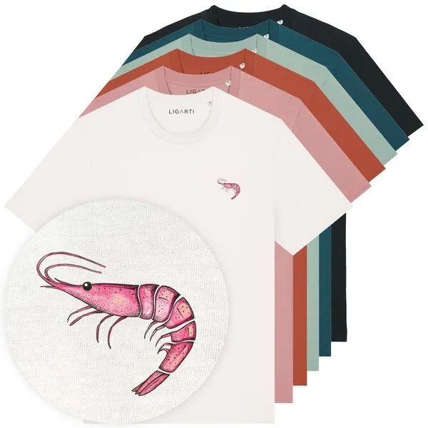 LIGARTI LIGARTI T-shirt - Shrimp, Mintgrün, – Produktbild 3 von 5