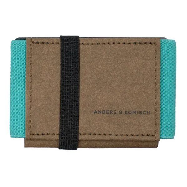 ANDERS & KOMISCH ANDERS & KOMISCH Mini Portemonnaie mit Münzfach MINI CLASSIC - Slim Wallet Braun, Mint, – Produktbild 1 von 4