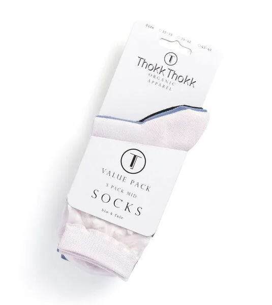 THOKKTHOKK ThokkThokk Socken Romance 3er-Pack, Weiß-blau-schwarz, – Produktbild 2 von 3